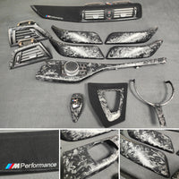 WRAPPING SERVICE - BMW F20 F21 F22 F23 LCI-2 CUSTOM INTERIOR TRIM SET - FORGED CARBON / ALCANTARA