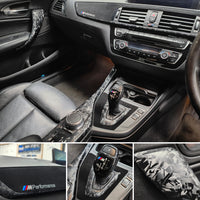 WRAPPING SERVICE - BMW F20 F21 F22 F23 LCI-2 CUSTOM INTERIOR TRIM SET - FORGED CARBON / ALCANTARA