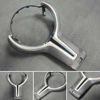 BMW F-SERIES ///M LEATHER & SILVER STEERING WHEEL TRIM - 2/3/4/5 SERIES M2 M3 M4 M5 M6