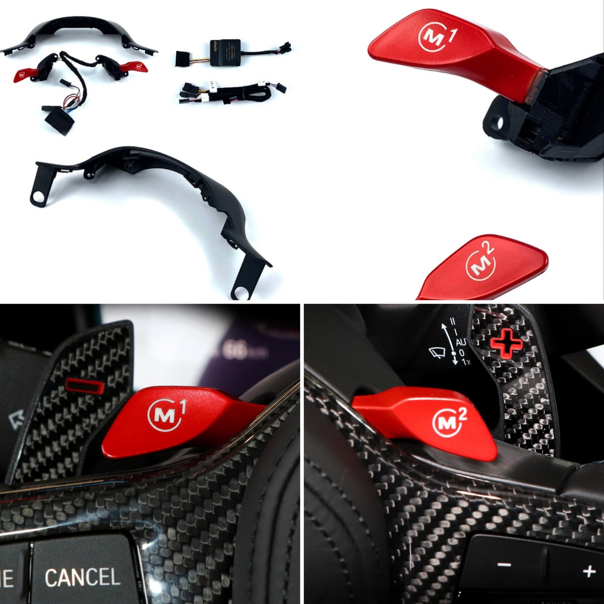 BMW G-SERIES RED M1/M2 MODE SWITCH STEERING WHEEL BUTTONS RETROFIT
