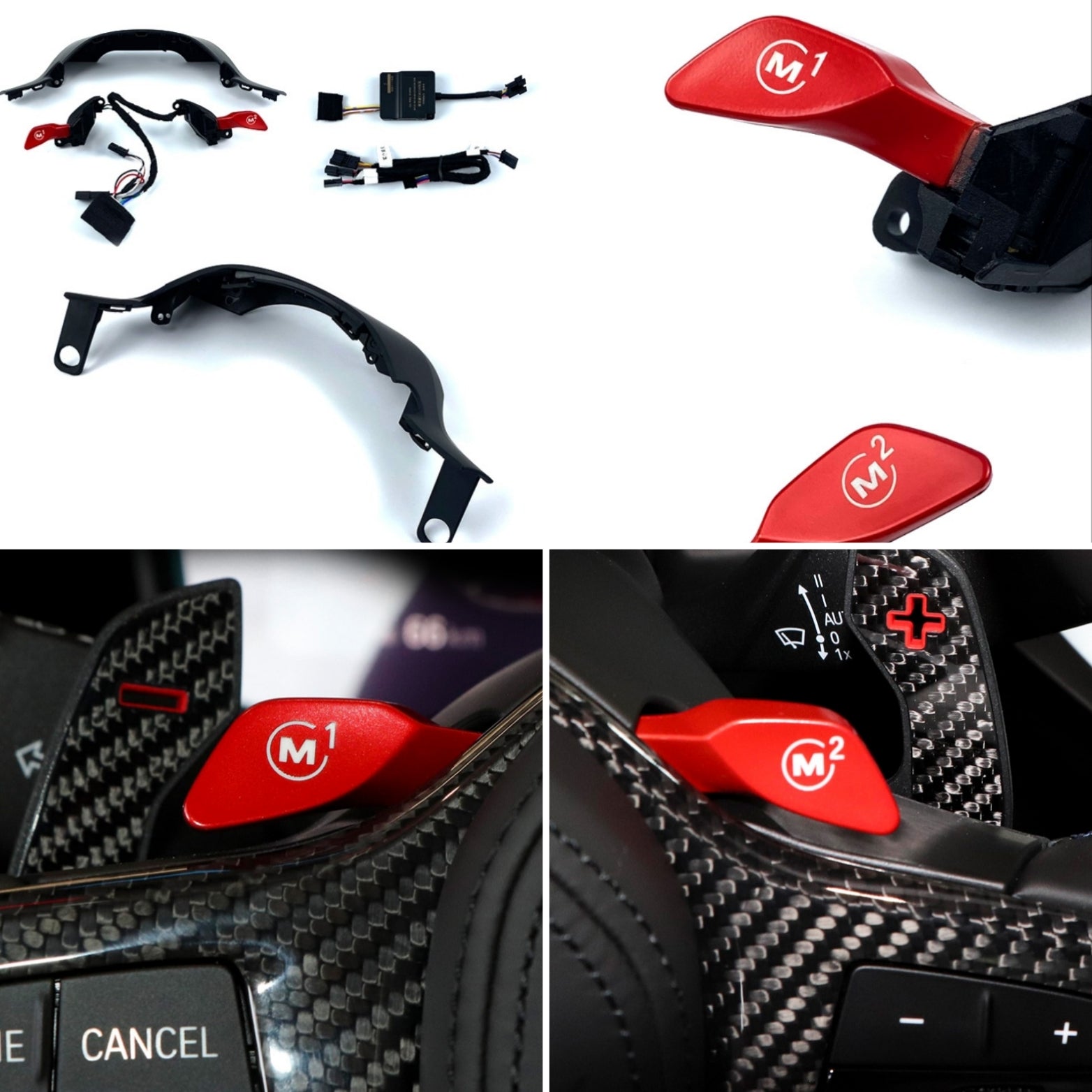 BMW G-SERIES RED M1/M2 MODE SWITCH STEERING WHEEL BUTTONS RETROFIT