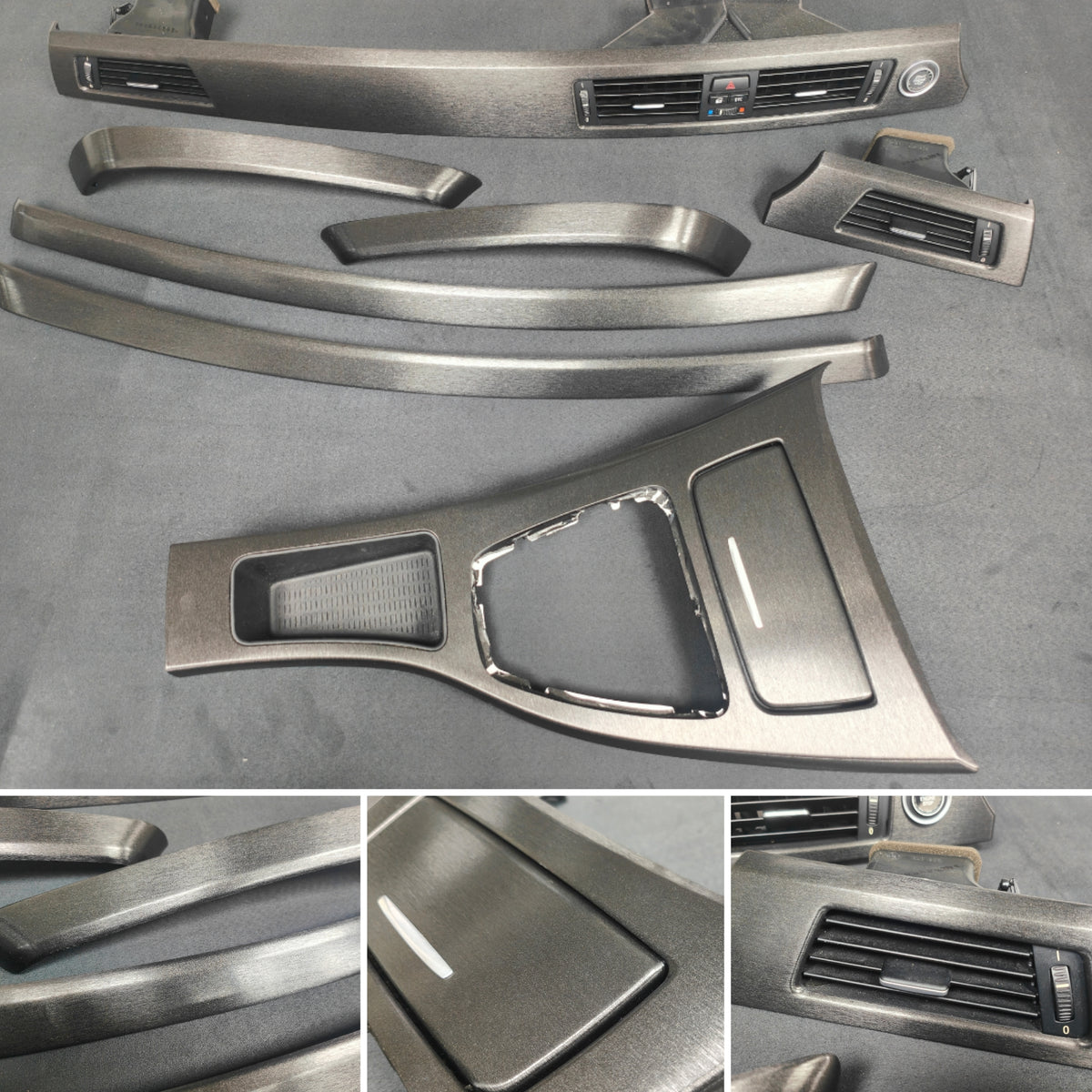 BMW E90 / E91 INTERIOR TRIM SET - BLACK BRUSHED ALUMINIUM