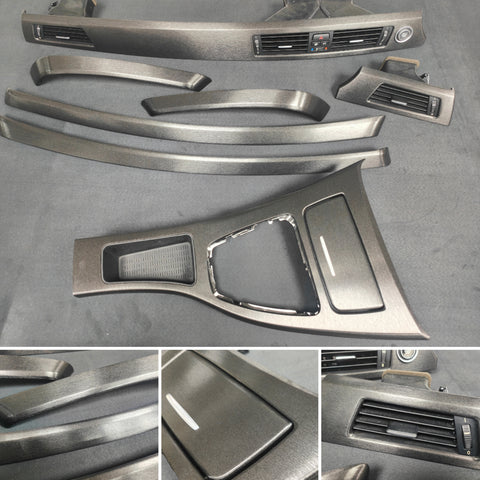 BMW E90 / E91 BLACK BRUSHED ALUMINIUM INTERIOR TRIM SET