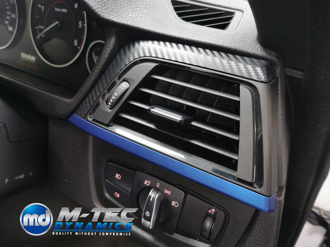 BMW F33 CONVERTIBLE INTERIOR TRIM SET - 3D CARBON / BLUE ACCENT