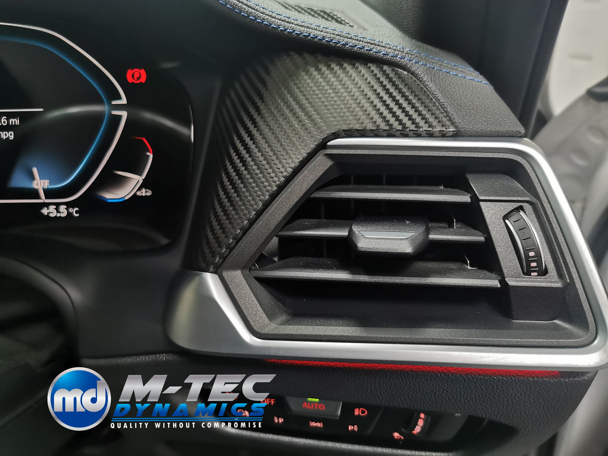 WRAPPING SERVICE - BMW G20 G21 G22 G26 GC INTERIOR TRIM SET - DEEP TEXTURED GLOSSY BLACK CARBON