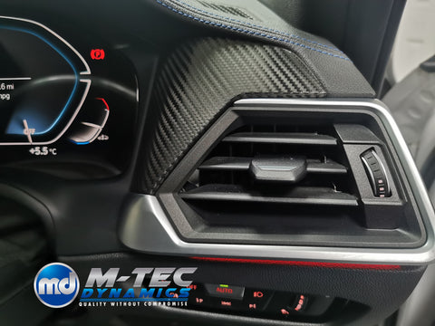 WRAPPING SERVICE - BMW G20 G21 INTERIOR TRIM SET - DEEP TEXTURED GLOSSY BLACK CARBON