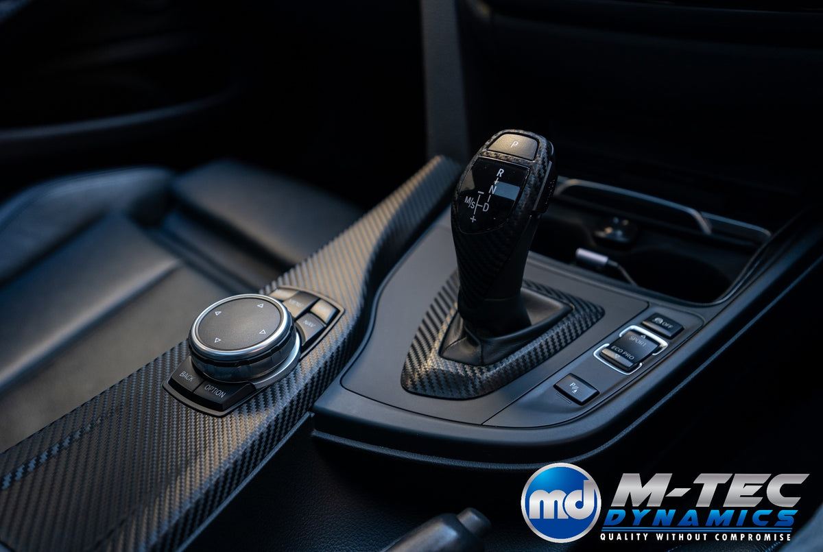 BMW F30 F31 F36 F80 LCI INTERIOR TRIM SET - TEXTURED CARBON / GLOSS BLACK ACCENT