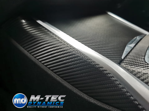 WRAPPING SERVICE - BMW G20 G21 INTERIOR TRIM SET - DEEP TEXTURED GLOSSY BLACK CARBON