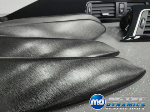 WRAPPING SERVICE - BMW F3X INTERIOR TRIM SET - BLACK BRUSHED ALUMINIUM / ALCANTARA - F30 F31 F32 F33 F36