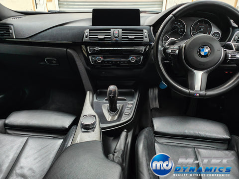 WRAPPING SERVICE - BMW F3X INTERIOR TRIM SET - BLACK BRUSHED ALUMINIUM / ALCANTARA - F30 F31 F32 F33 F36