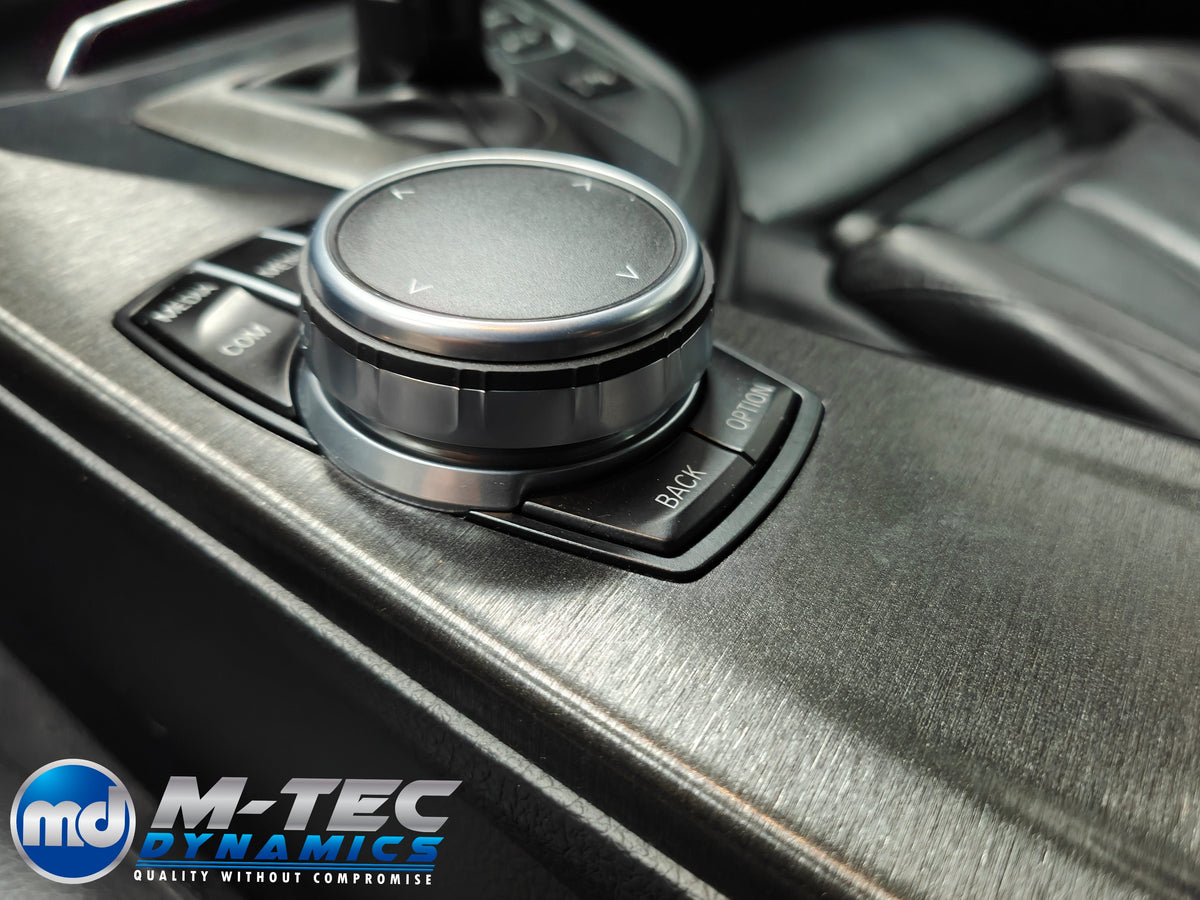 WRAPPING SERVICE - BMW F3X INTERIOR TRIM SET - BLACK BRUSHED ALUMINIUM / ALCANTARA - (F30 F31 F32 F33 F36)