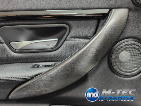 WRAPPING SERVICE - BMW F3X INTERIOR TRIM SET - BLACK BRUSHED ALUMINIUM / ALCANTARA - F30 F31 F32 F33 F36