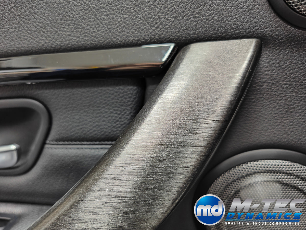 WRAPPING SERVICE - BMW F3X INTERIOR TRIM SET - BLACK BRUSHED ALUMINIUM / ALCANTARA - (F30 F31 F32 F33 F36)