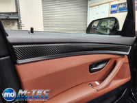 WRAPPING SERVICE - BMW F10 F11 INTERIOR TRIM SET - TEXTURED GLOSSY BLACK CARBON (MTD-TEX)