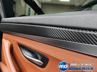 WRAPPING SERVICE - BMW F10 F11 INTERIOR TRIM SET - TEXTURED GLOSSY BLACK CARBON (MTD-TEX)