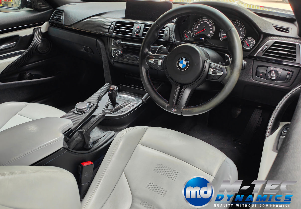 WRAPPING SERVICE - BMW F8X M3 / M4 INTERIOR TRIM SET - TEXTURED CARBON - F80 F82 F83