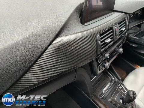 WRAPPING SERVICE - BMW M3 / M4 INTERIOR TRIM SET - BLACK TEXTURED CARBON (MTD-TEX) - F80 F82 F83