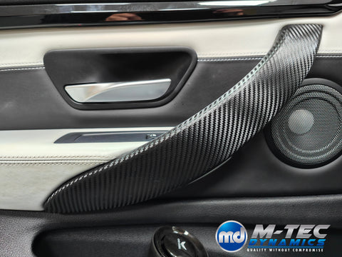 WRAPPING SERVICE - BMW M3 / M4 INTERIOR TRIM SET - BLACK TEXTURED CARBON (MTD-TEX) - F80 F82 F83