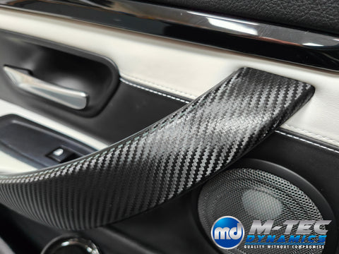 WRAPPING SERVICE - BMW M3 / M4 INTERIOR TRIM SET - BLACK TEXTURED CARBON (MTD-TEX) - F80 F82 F83