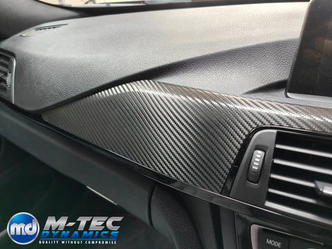 WRAPPING SERVICE - BMW M3 / M4 INTERIOR TRIM SET - BLACK TEXTURED CARBON (MTD-TEX) - F80 F82 F83