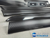 BMW F10 F11 M5 INTERIOR TRIM SET - TEXTURED GLOSSY BLACK CARBON / BLACK ACCENT (MTD-TEX)
