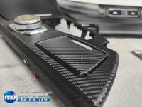 BMW F10 F11 AUTO INTERIOR TRIM SET - TEXTURED GLOSSY BLACK CARBON / BLACK ACCENT (MTD-TEX)
