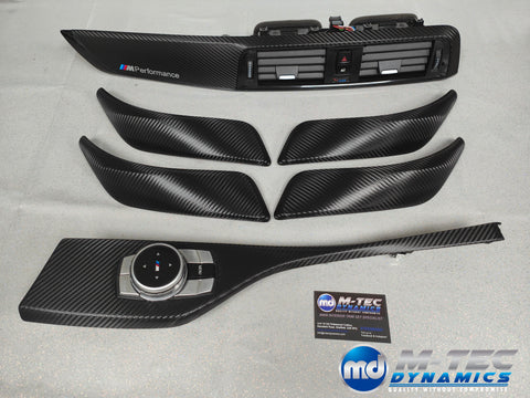 BMW F20 LCI-2 INTERIOR TRIM SET - PREMIUM TEXTURED BLACK CARBON