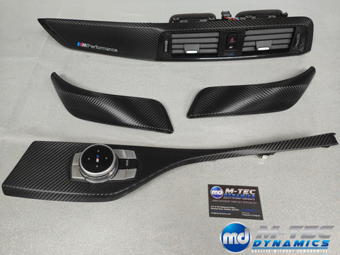 BMW F21 F22 LCI-2 INTERIOR TRIM SET - PREMIUM TEXTURED BLACK CARBON