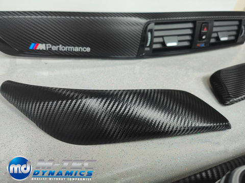 BMW F21 F22 LCI-2 INTERIOR TRIM SET - PREMIUM TEXTURED BLACK CARBON