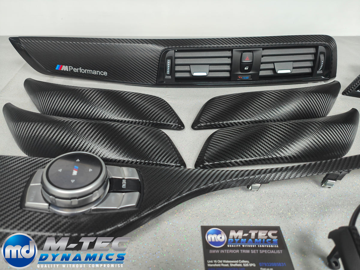 BMW F20 LCI-2 INTERIOR TRIM SET - TEXTURED CARBON / GLOSS BLACK ACCENT