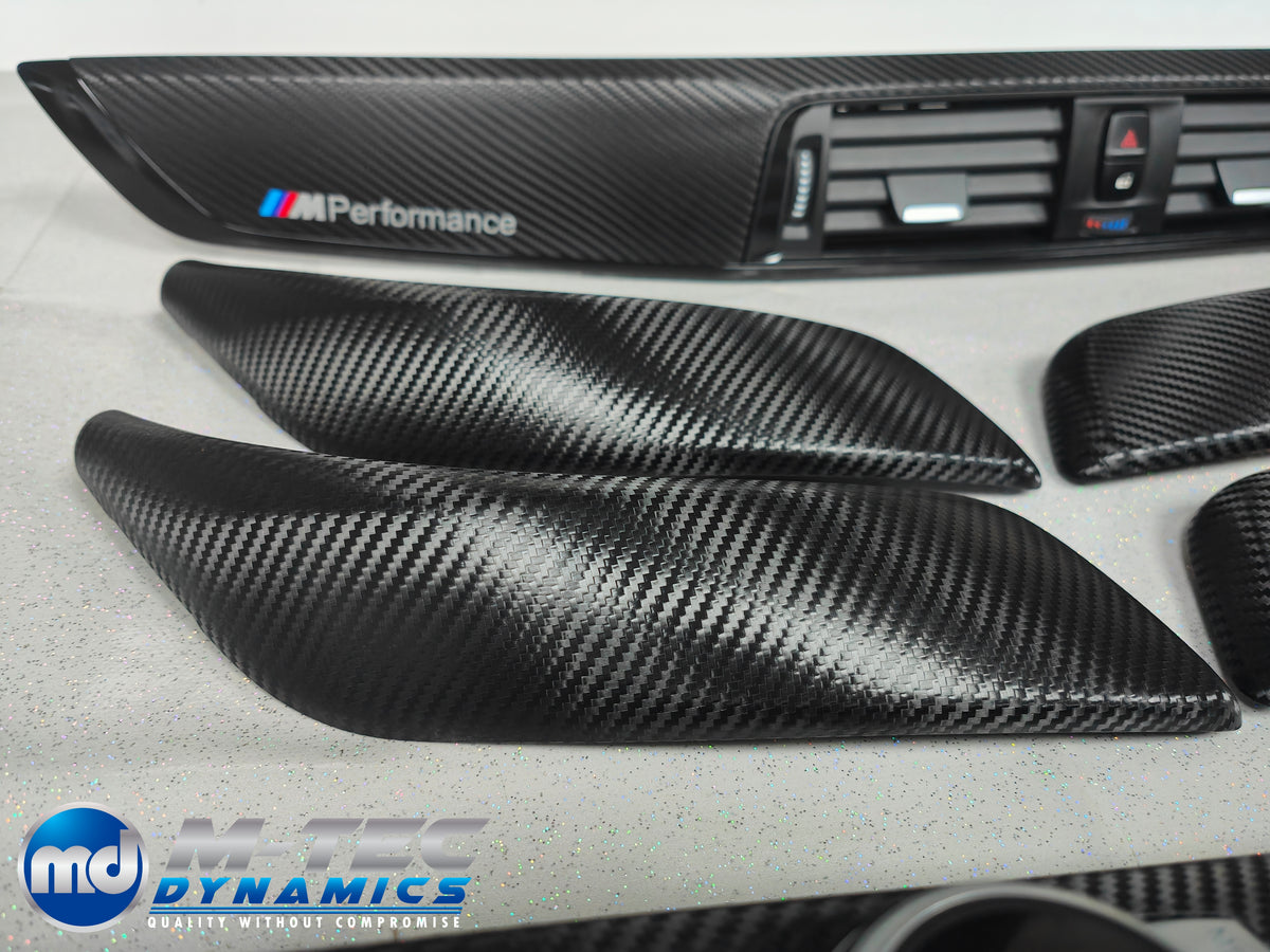 WRAPPING SERVICE - BMW F20 F21 F22 F23 LCI-2 INTERIOR TRIM SET - TEXTURED CARBON