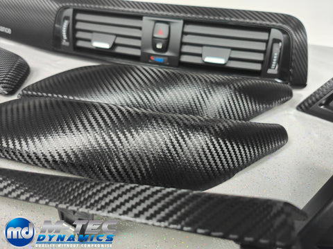 BMW F20 F21 F22 F23 LCI-2 INTERIOR TRIM SET - PREMIUM TEXTURED BLACK CARBON - WRAPPING SERVICE