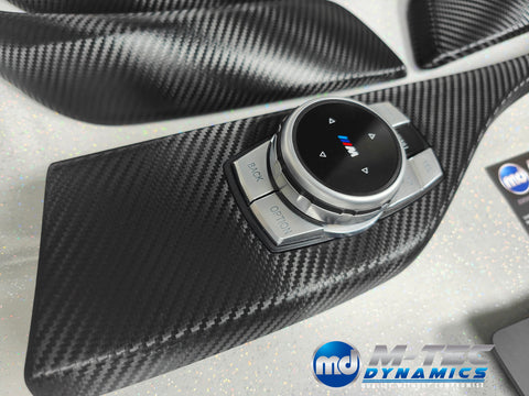 BMW F20 F21 F22 F23 LCI-2 INTERIOR TRIM SET - PREMIUM TEXTURED BLACK CARBON - WRAPPING SERVICE