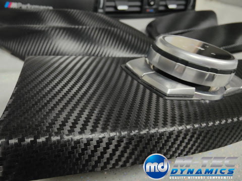 BMW F20 F21 F22 F23 LCI-2 INTERIOR TRIM SET - PREMIUM TEXTURED BLACK CARBON - WRAPPING SERVICE