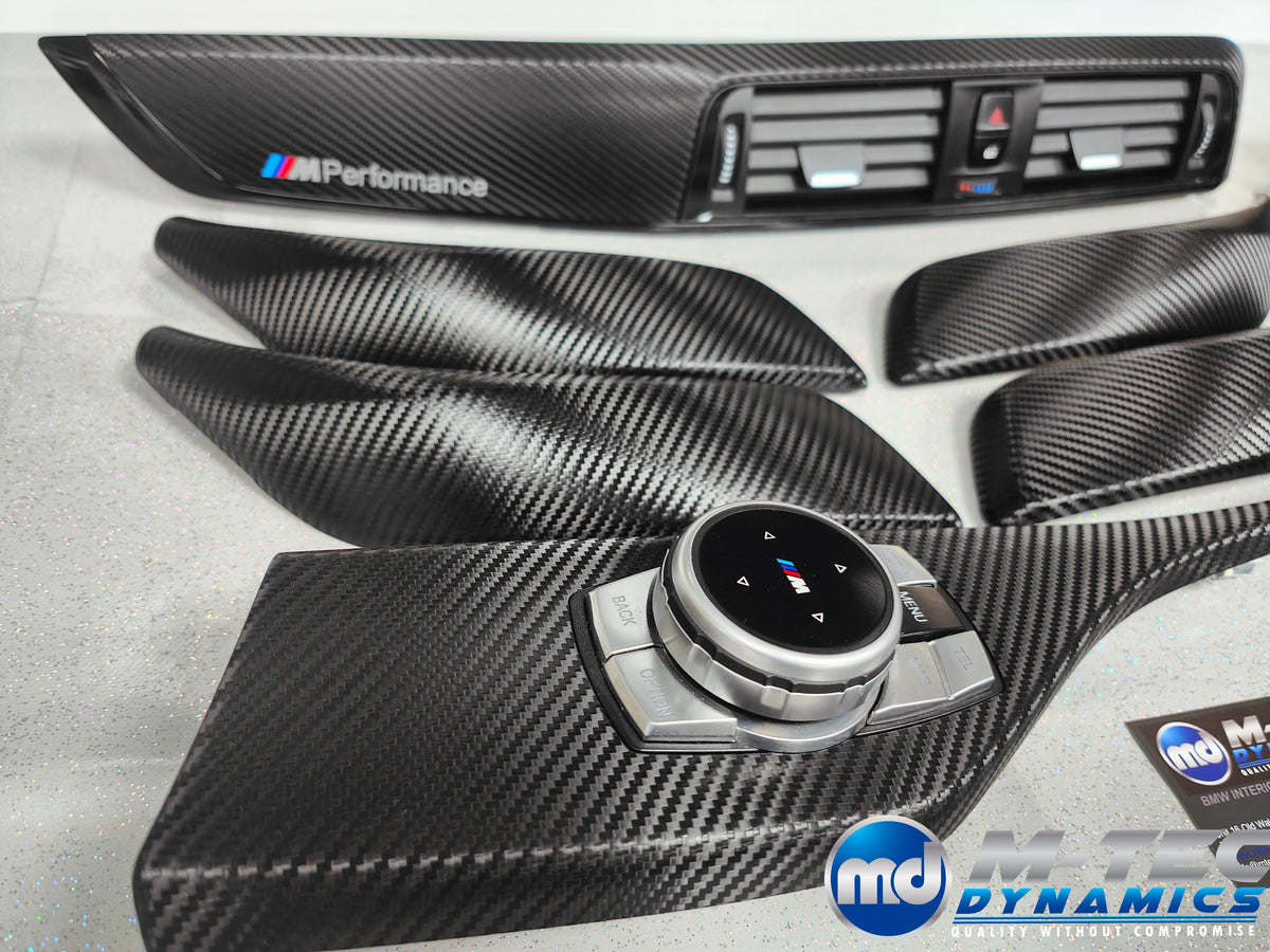 WRAPPING SERVICE - BMW F20 F21 F22 F23 LCI-2 INTERIOR TRIM SET - TEXTURED CARBON