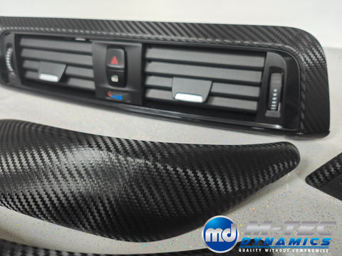 BMW F20 F21 F22 F23 LCI-2 INTERIOR TRIM SET - PREMIUM TEXTURED BLACK CARBON - WRAPPING SERVICE