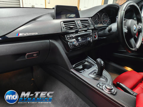 WRAPPING SERVICE - BMW F30 F31 F32 F33 F36 INTERIOR TRIM SET - 4D CARBON