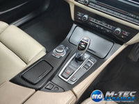 WRAPPING SERVICE - BMW F10 F11 INTERIOR TRIM SET - TEXTURED GLOSSY BLACK CARBON / GLOSS BLACK ACCENT TRIM