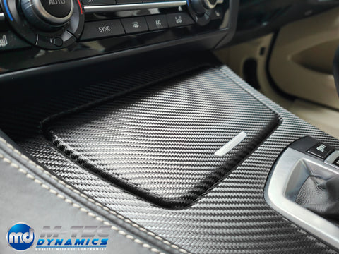 WRAPPING SERVICE - BMW 6-SERIES F06 GRAN COUPE INTERIOR TRIM SET - DEEP TEXTURED GLOSSY BLACK CARBON (MTD-TEX)