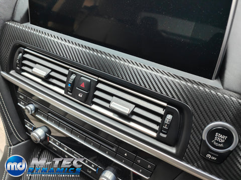 WRAPPING SERVICE - BMW 6-SERIES F06 GRAN COUPE INTERIOR TRIM SET - DEEP TEXTURED GLOSSY BLACK CARBON (MTD-TEX)