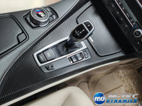 WRAPPING SERVICE - BMW 6-SERIES F06 GRAN COUPE INTERIOR TRIM SET - TEXTURED GLOSSY BLACK CARBON (MTD-TEX)
