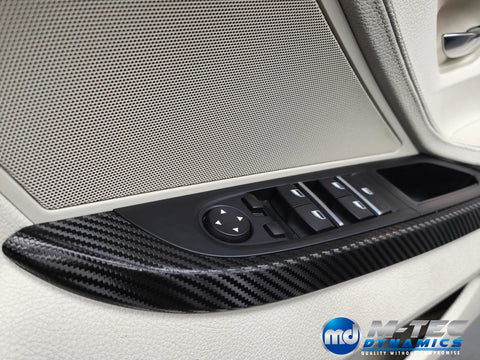 WRAPPING SERVICE - BMW 6-SERIES F06 GRAN COUPE INTERIOR TRIM SET - DEEP TEXTURED GLOSSY BLACK CARBON (MTD-TEX)