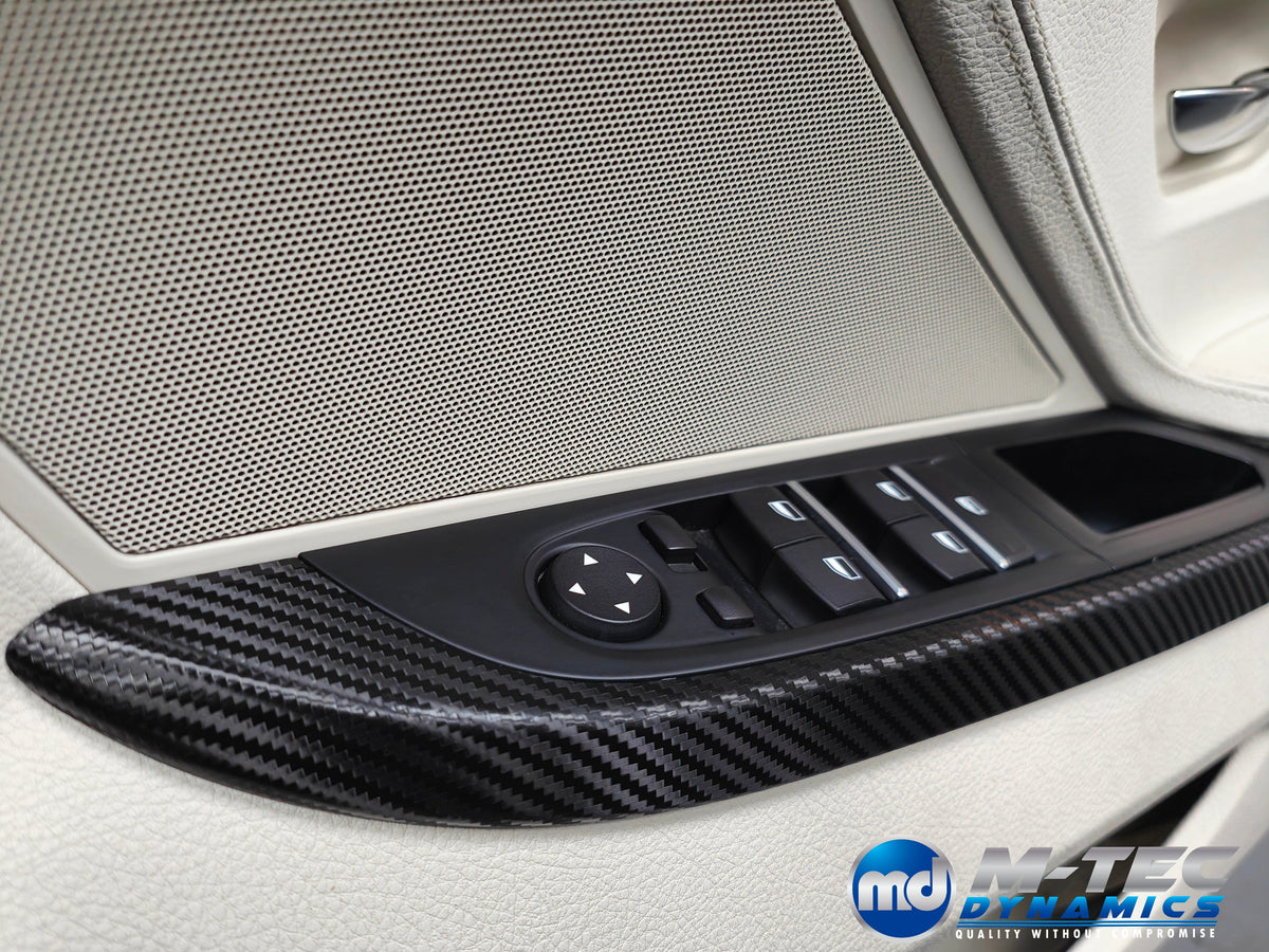 WRAPPING SERVICE - BMW 6-SERIES F12 F13 INTERIOR TRIM SET - TEXTURED GLOSSY BLACK CARBON (MTD-TEX)