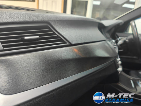 WRAPPING SERVICE - BMW F10 F11 INTERIOR TRIM SET - BLACK BRUSHED ALUMINIUM