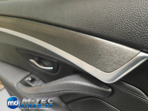 WRAPPING SERVICE - BMW F10 F11 INTERIOR TRIM SET - BLACK BRUSHED ALUMINIUM