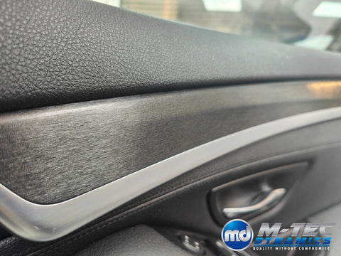 WRAPPING SERVICE - BMW F10 F11 INTERIOR TRIM SET - BLACK BRUSHED ALUMINIUM