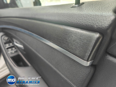 WRAPPING SERVICE - BMW F10 F11 INTERIOR TRIM SET - BLACK BRUSHED ALUMINIUM