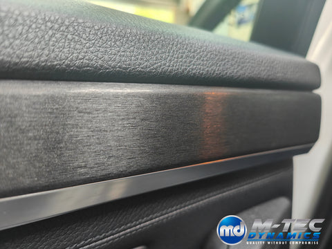 WRAPPING SERVICE - BMW F10 F11 INTERIOR TRIM SET - BLACK BRUSHED ALUMINIUM