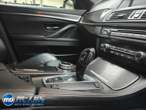 WRAPPING SERVICE - BMW F10 F11 INTERIOR TRIM SET - BLACK BRUSHED ALUMINIUM