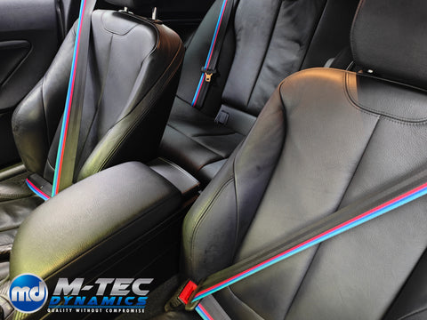 BMW 1-SERIES F20 / F21 COMPETITION WIDE STRIPE SEAT BELTS - FITTING BASED ON EXCHANGE SERVICE